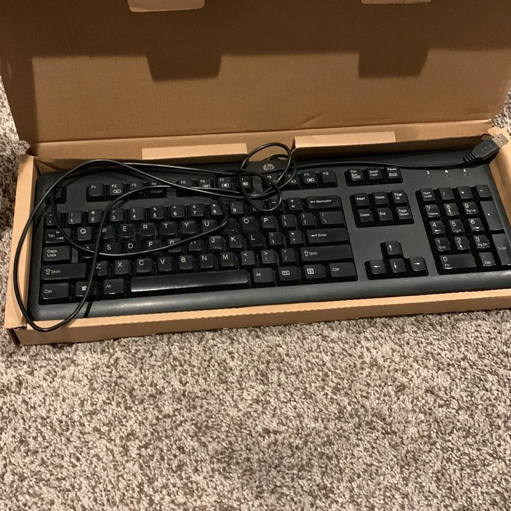 HP USB PC Keyboard, 672647-003, UGC